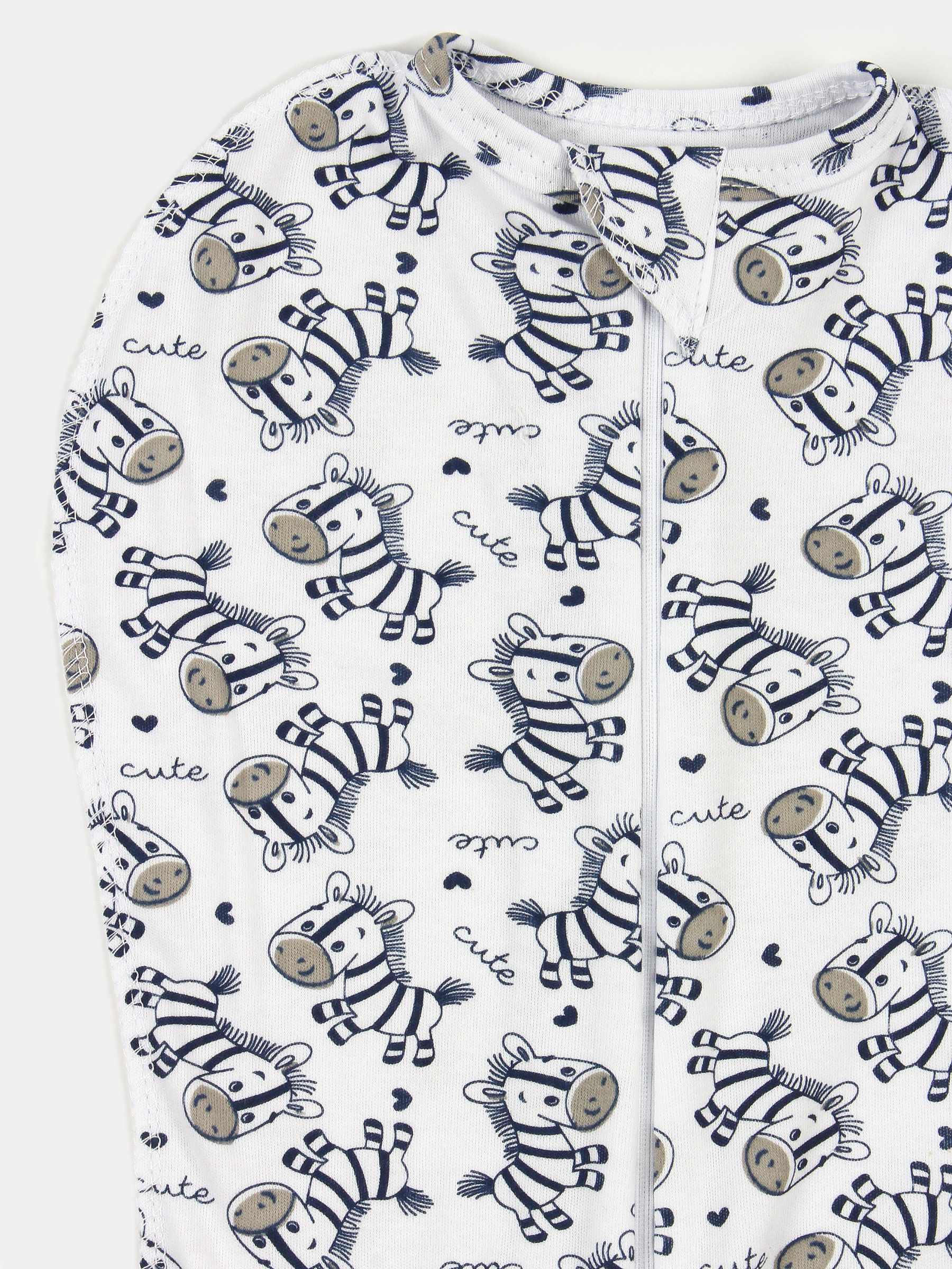 картинка Пеленка-кокон на молнии арт. ПМЛ/зебры от магазина Одежда+