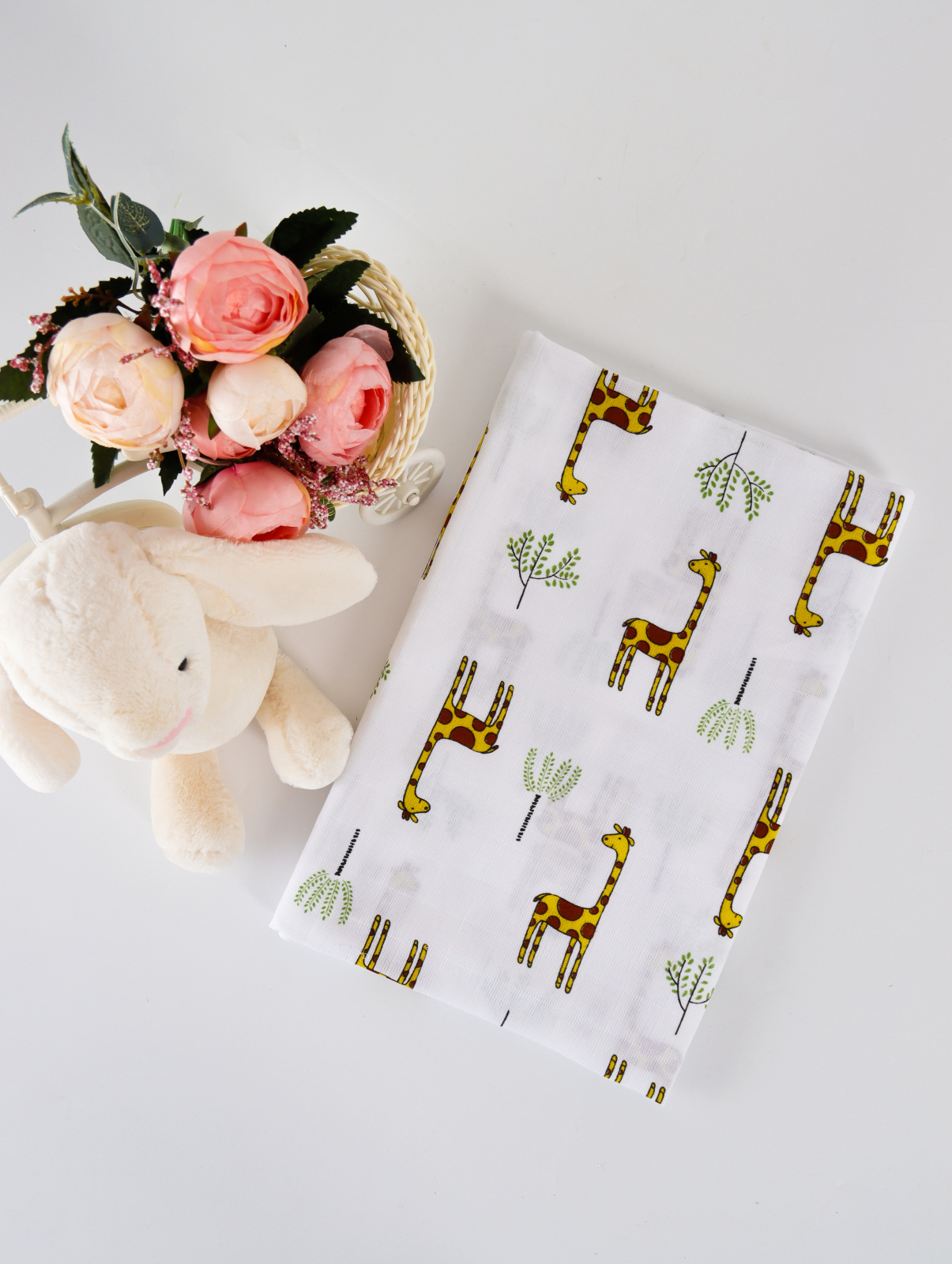 картинка Пеленка муслиновая "Жирафы" 90х130 ПЛ-МЖ/1 от магазина Одежда+