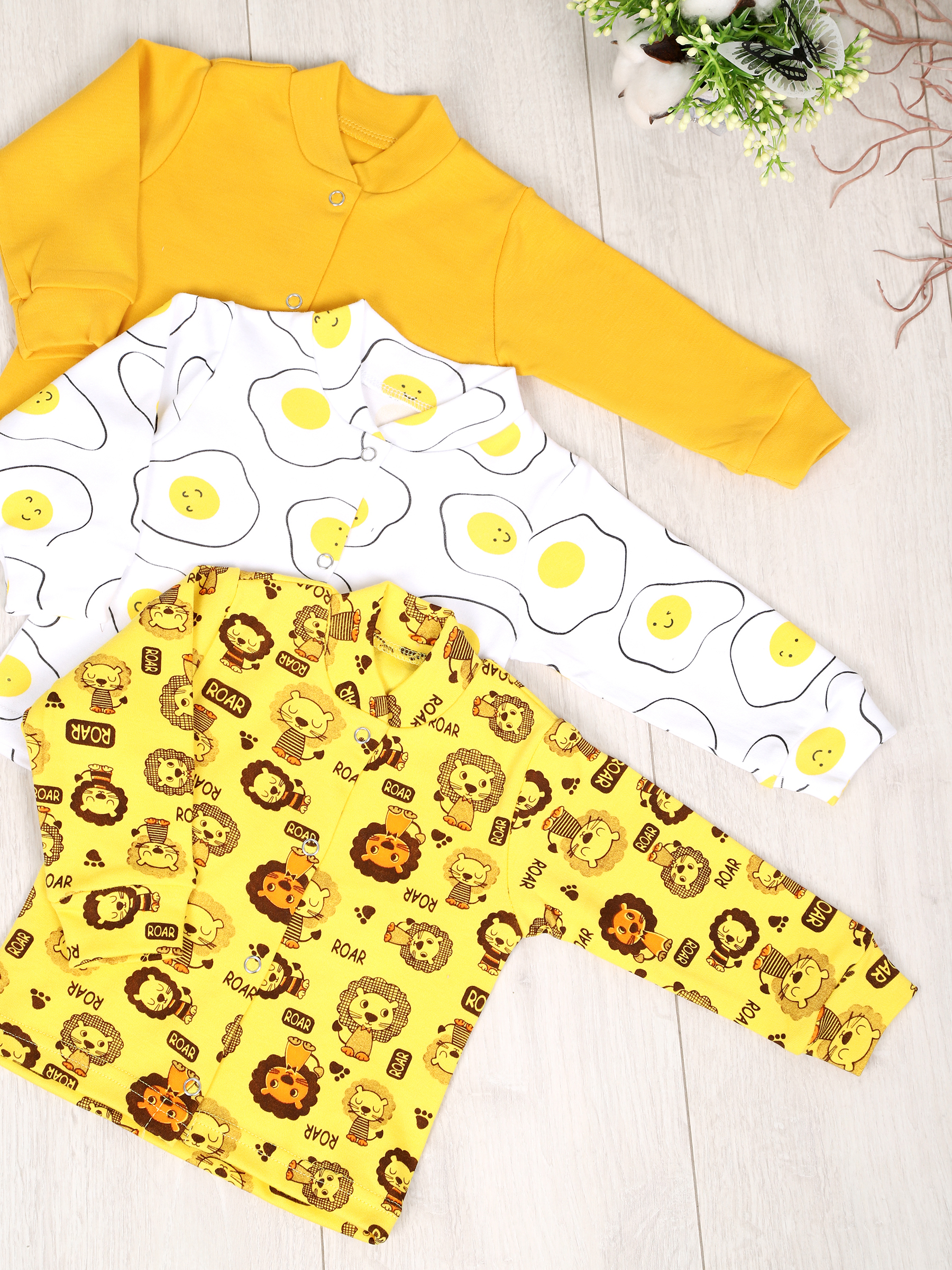 картинка Набор ясельных кофточек 3 шт (интерлок) НБ-КФЗ/левушка от магазина Одежда+