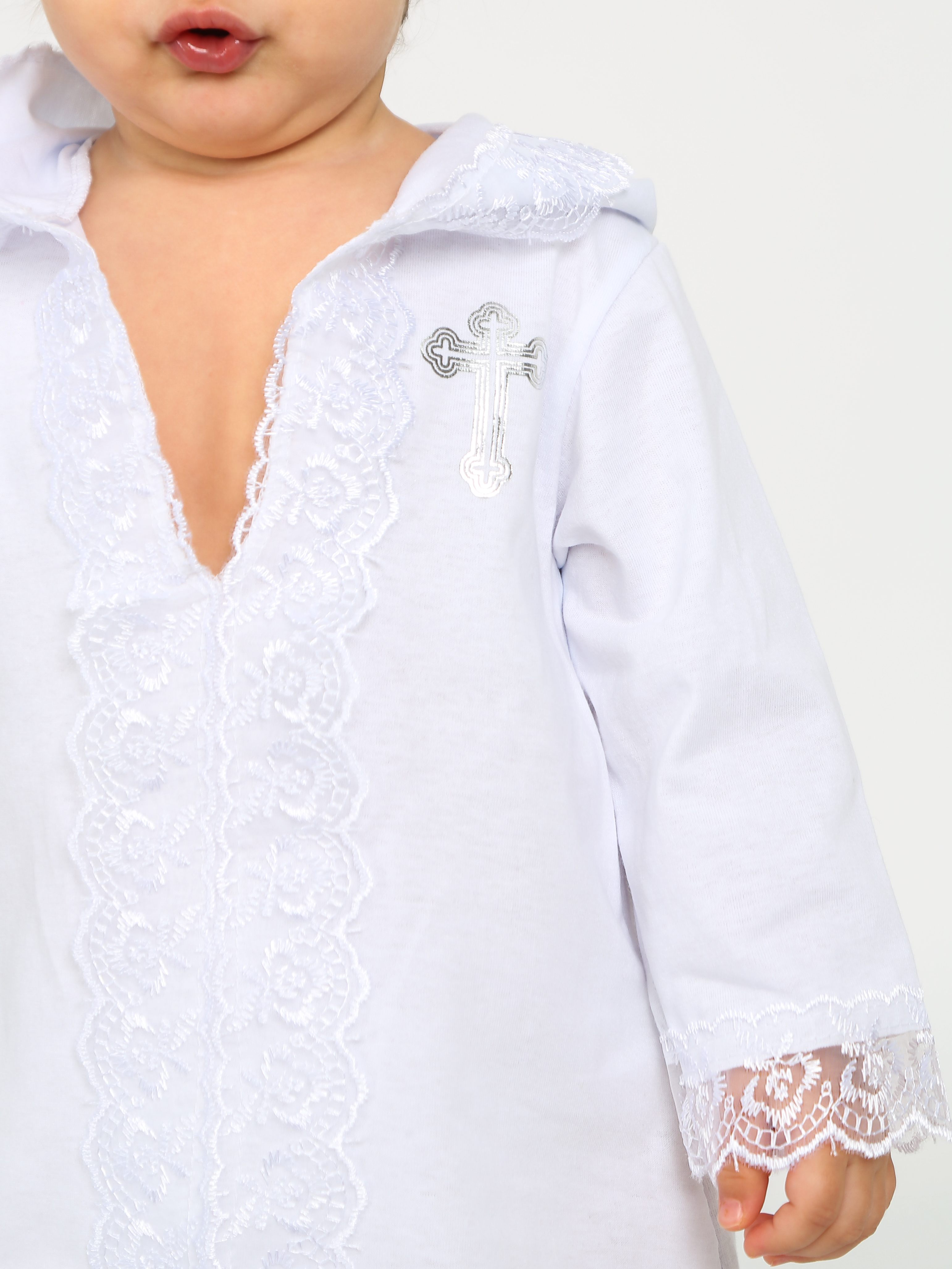 картинка Крестильная рубашка с капюшоном КРР-КП от магазина Одежда+