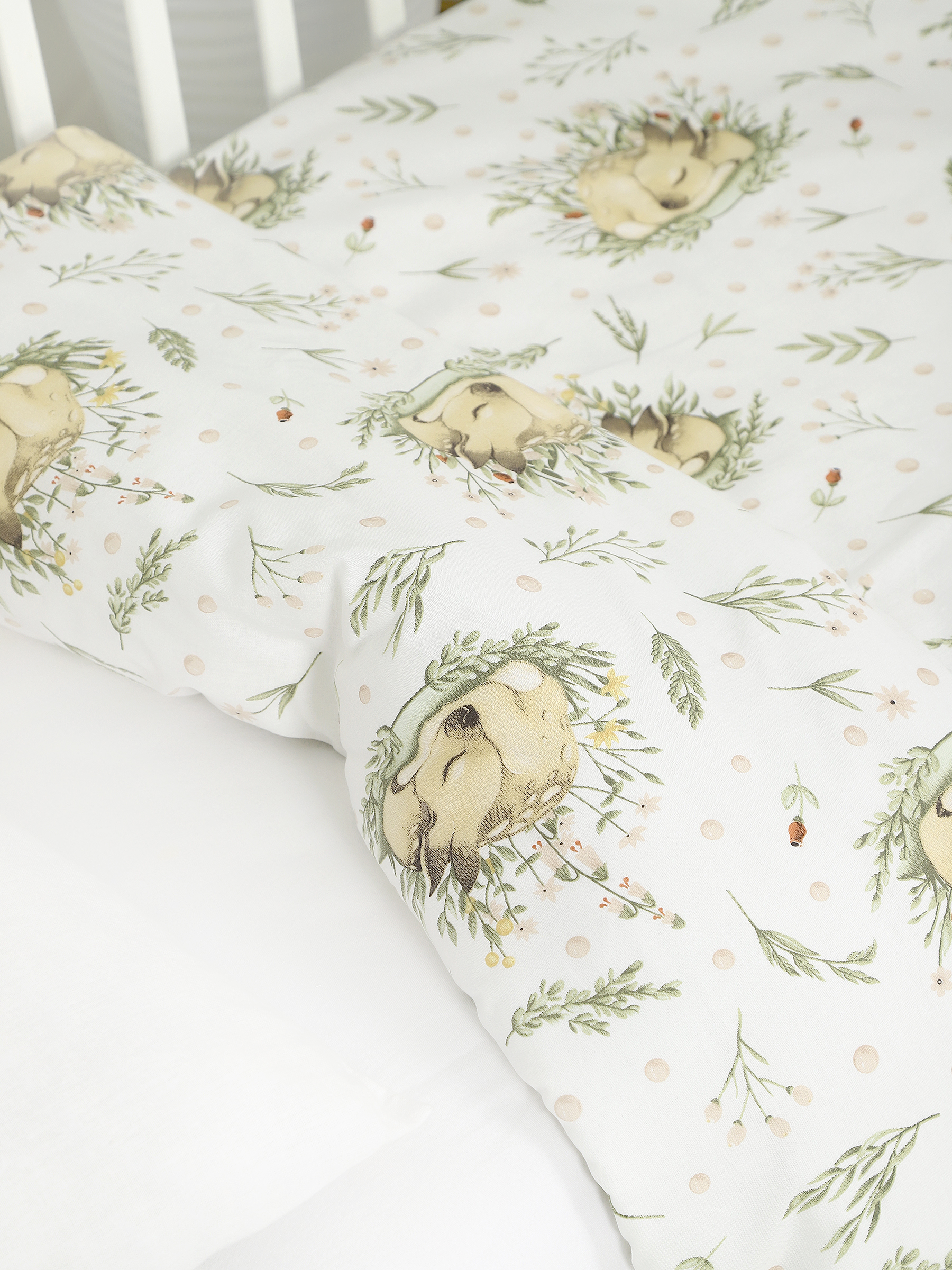 картинка Пододеяльник детский из поплина 110x140 Под/оленята от магазина Одежда+