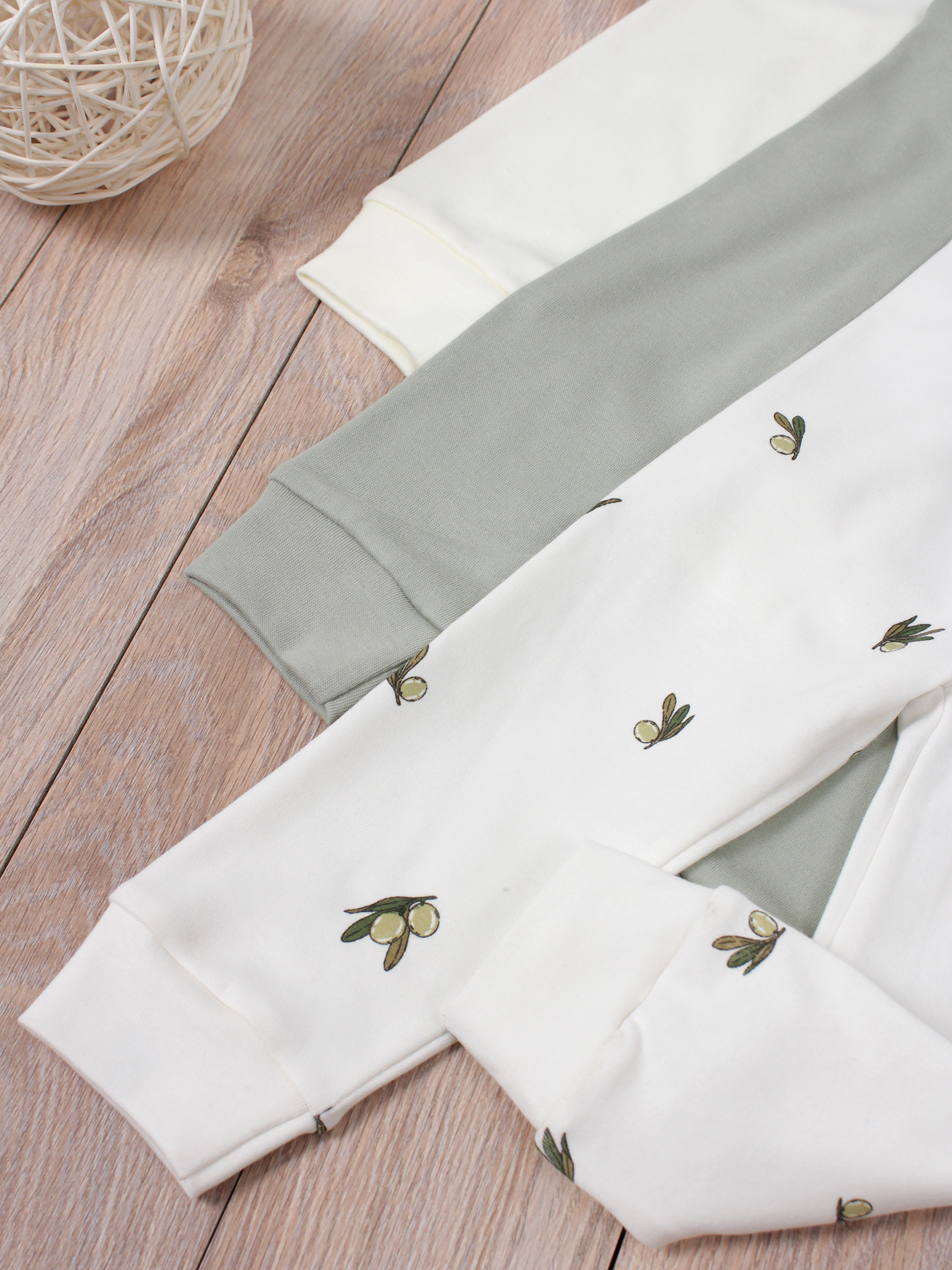 картинка Штанишки - ползунки для новорожденных 3 шт НБ-3шт/оливки от магазина Одежда+