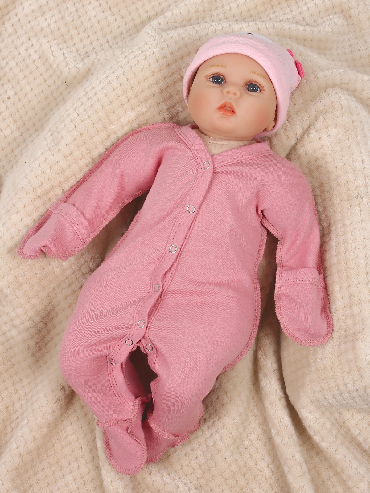 картинка Комбинезон "МАЛЮТКА" швы наружу КМБ-МЛ/розовый-зефир  от магазина Одежда+