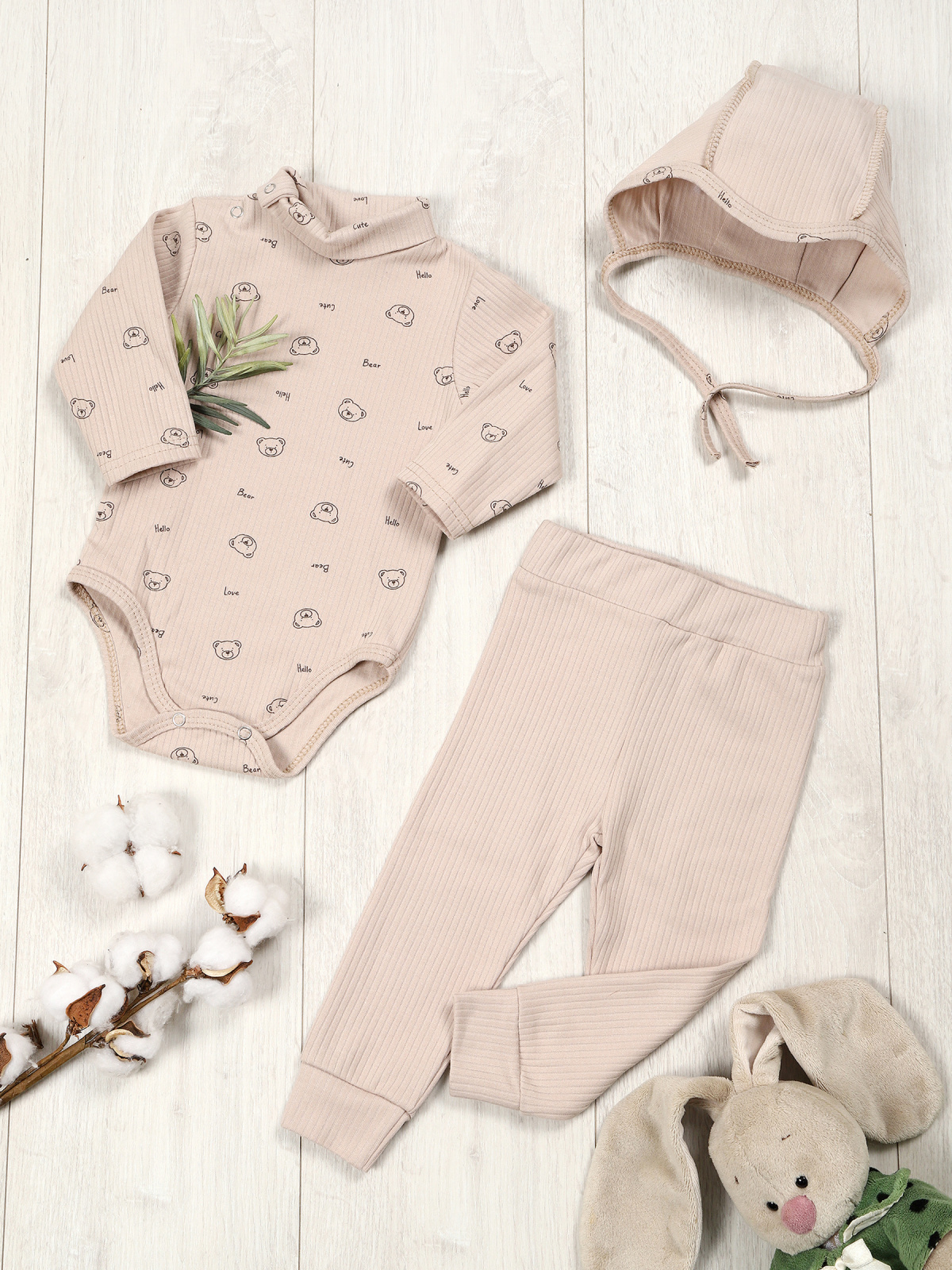 картинка Комплект одежды для новорожденных КТ-РУБ/мишки кофе водолазка от магазина Одежда+