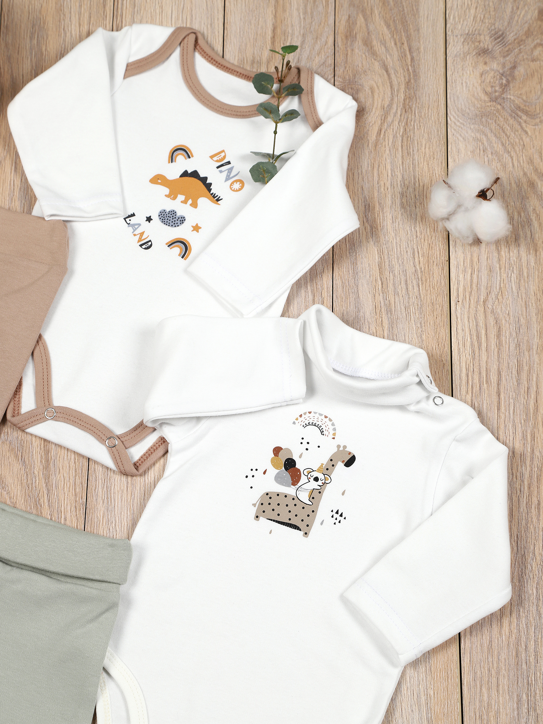 картинка Комплект одежды для новорожденных КТ-2БШ/дино жираф от магазина Одежда+