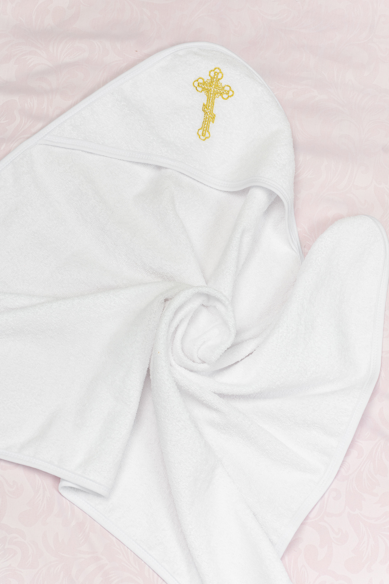 картинка Крестильное махровое полотенце с вышивкой (КРК) от магазина Одежда+