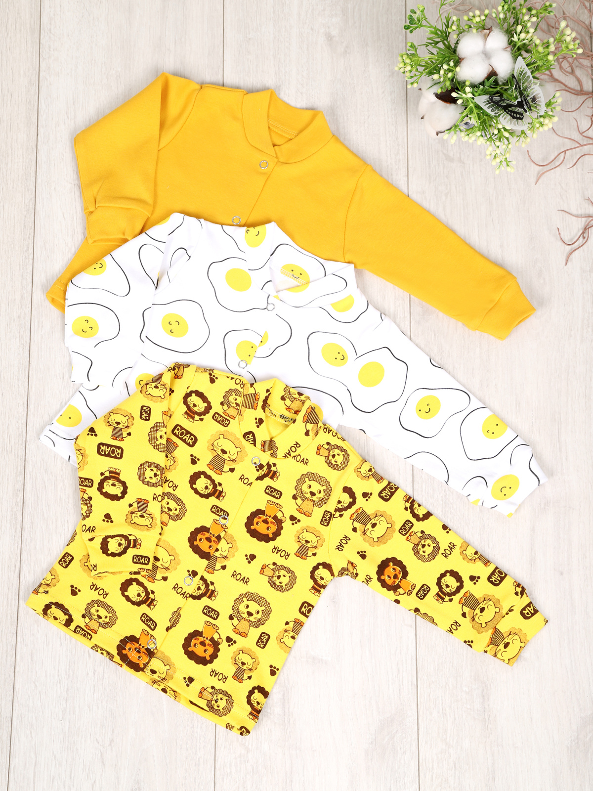 картинка Набор ясельных кофточек 3 шт (интерлок) НБ-КФЗ/левушка от магазина Одежда+