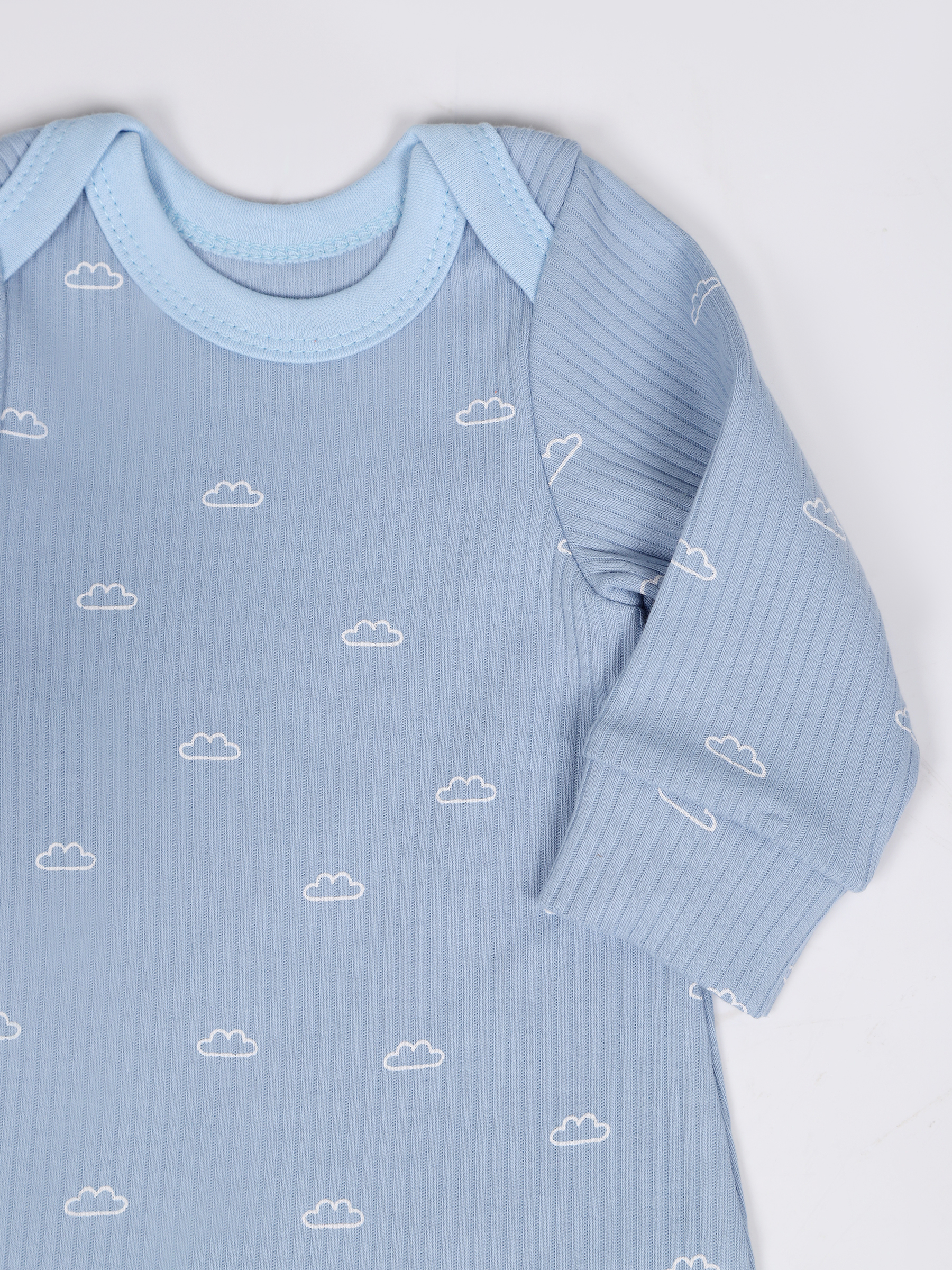 картинка Набор полукомбинезонов лодочка 3 шт. НБПК-ЛД/облачка от магазина Одежда+