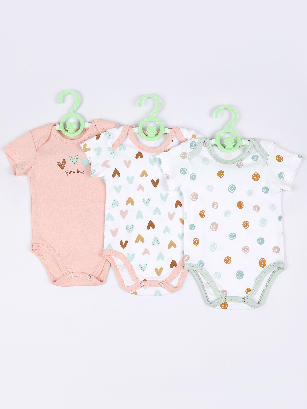 картинка Комплект боди 3шт КПЛ-БД3/сердечки от магазина Одежда+