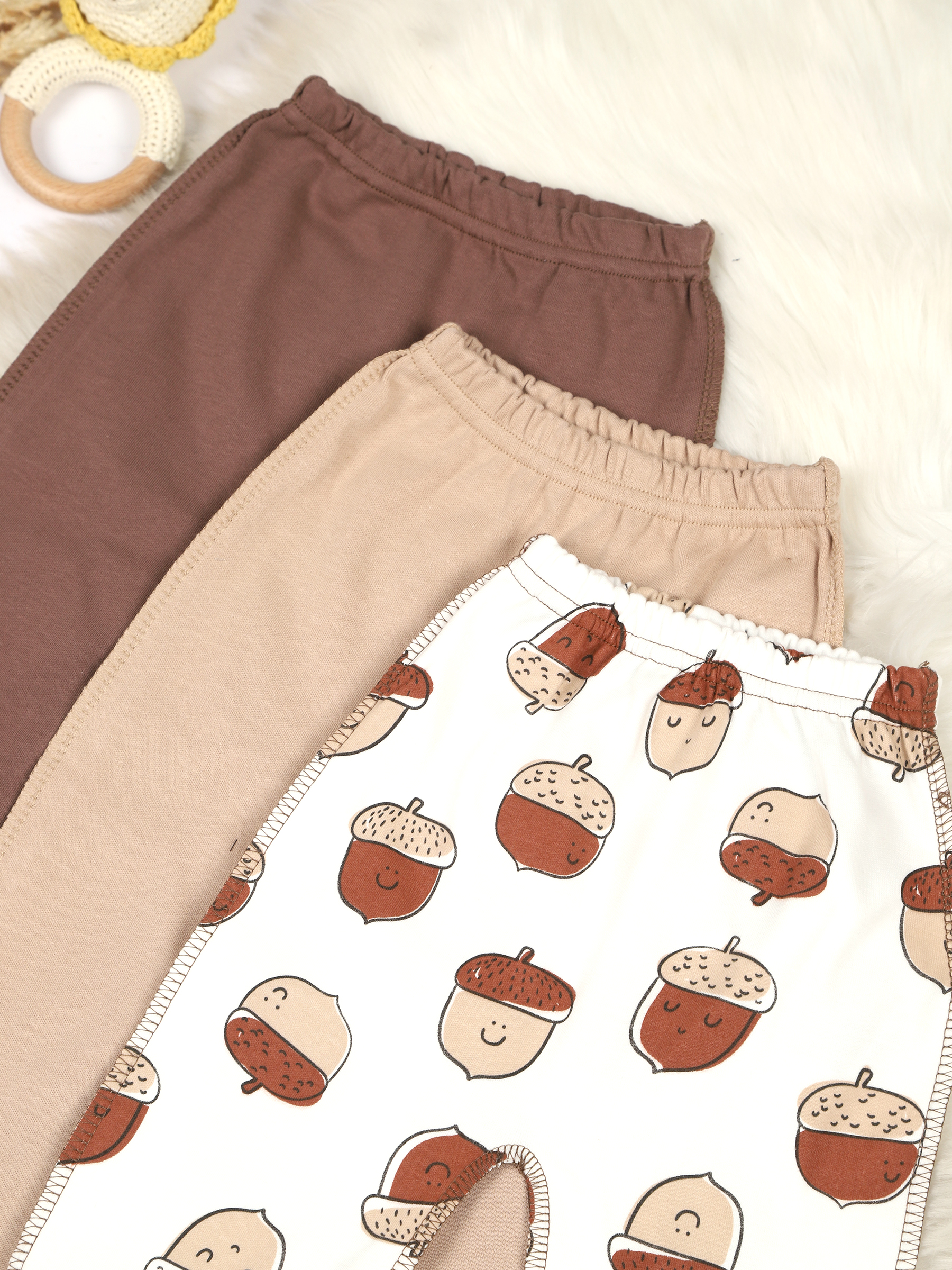 картинка Набор ползунков на резинке 3 шт. НБПЗ-3/желуди  от магазина Одежда+