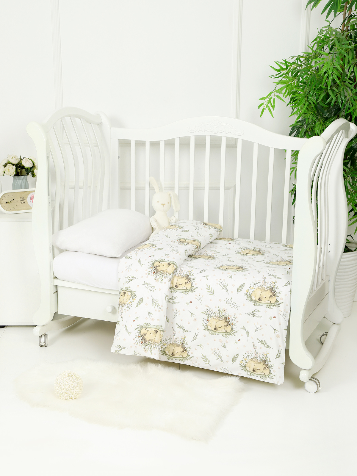 картинка Пододеяльник детский из поплина 110x140 Под/оленята от магазина Одежда+