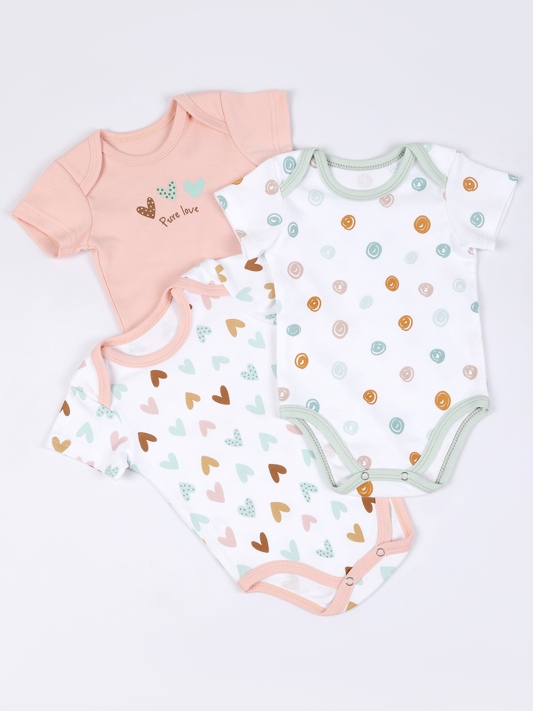 картинка Комплект боди 3шт КПЛ-БД3/сердечки от магазина Одежда+