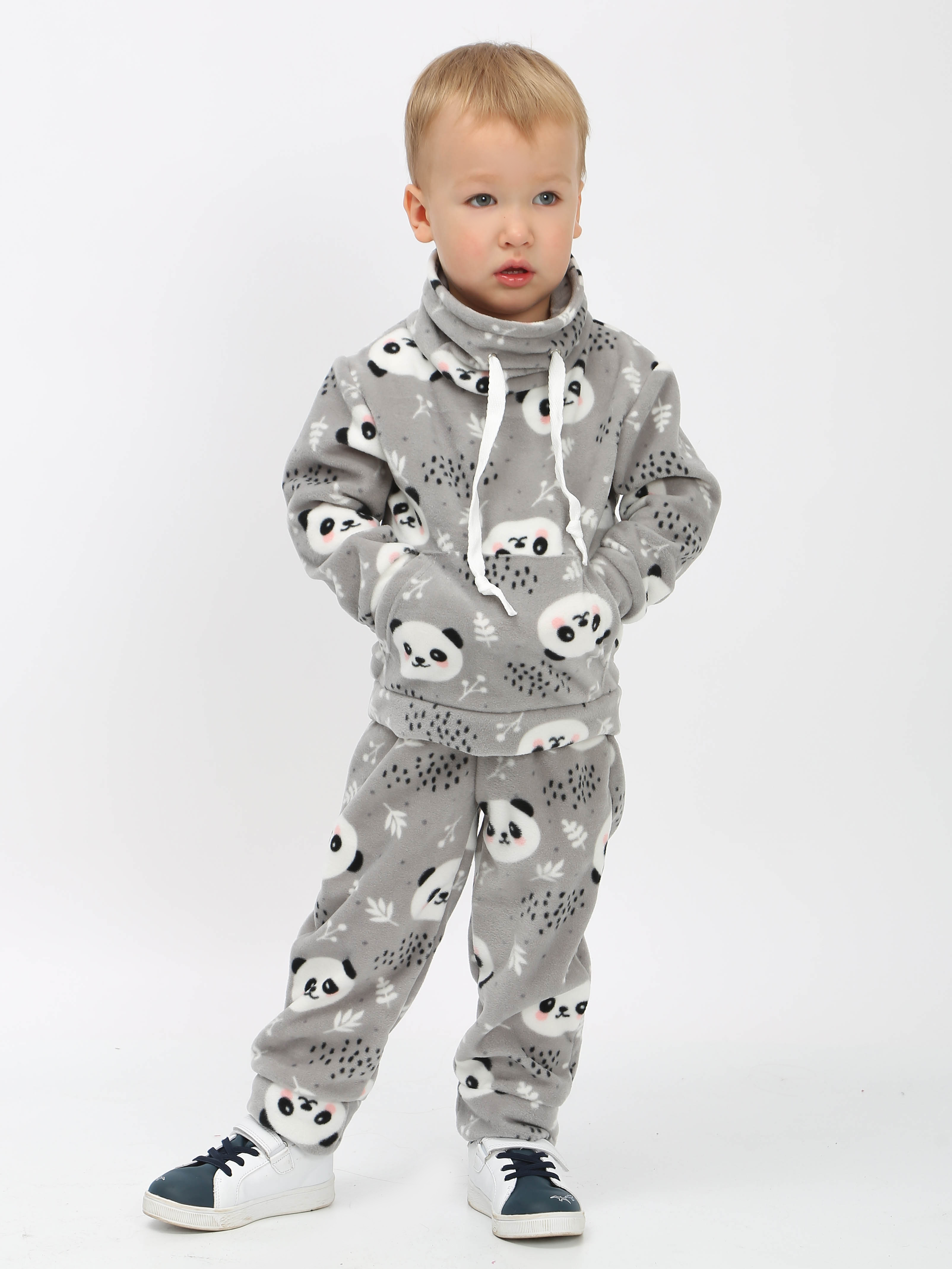 картинка Костюм флисовый с хомутом КС-ФПС/панда серая от магазина Одежда+