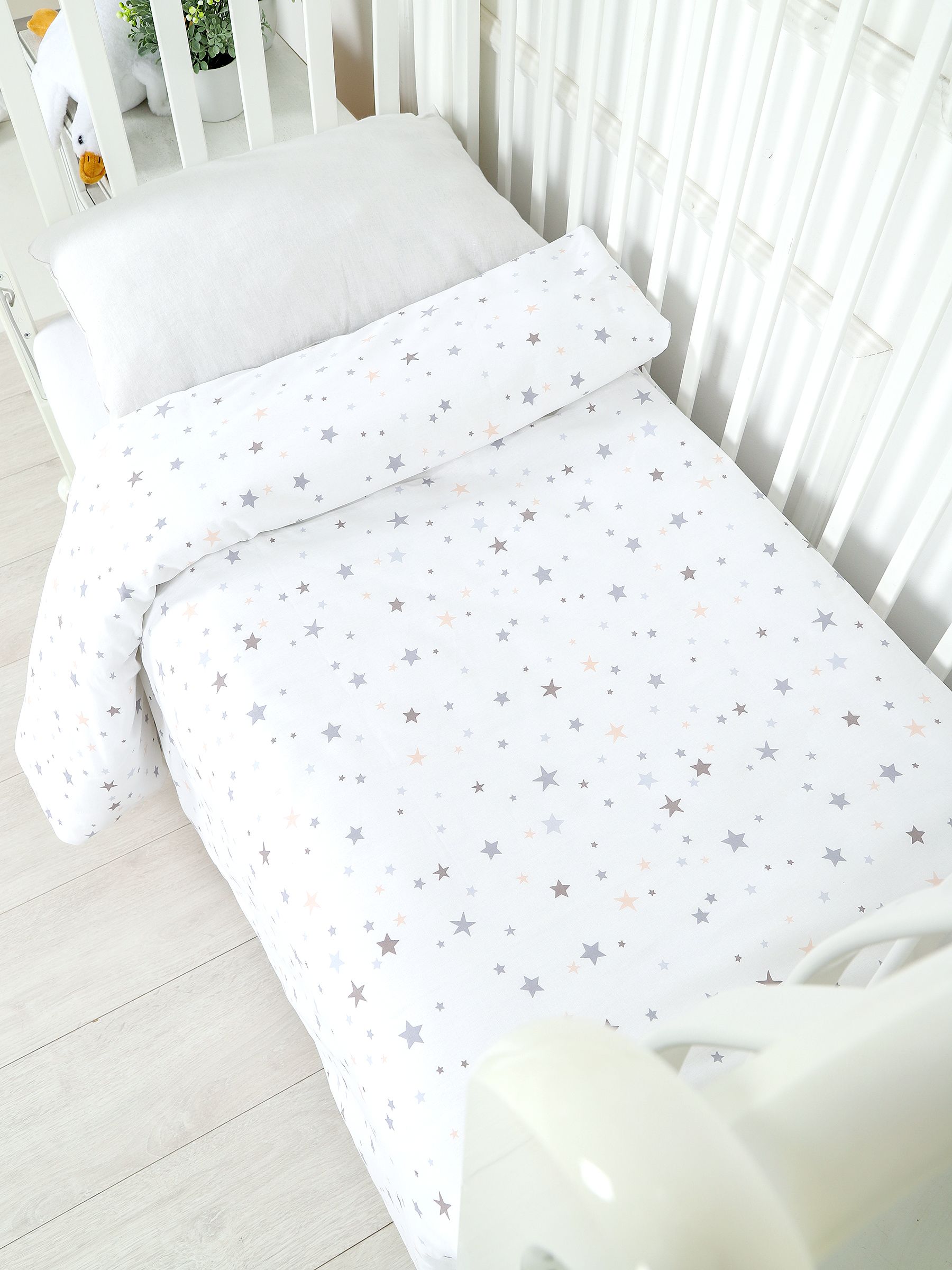 картинка Пододеяльник детский из поплина 110x140 Под/звездный путь от магазина Одежда+