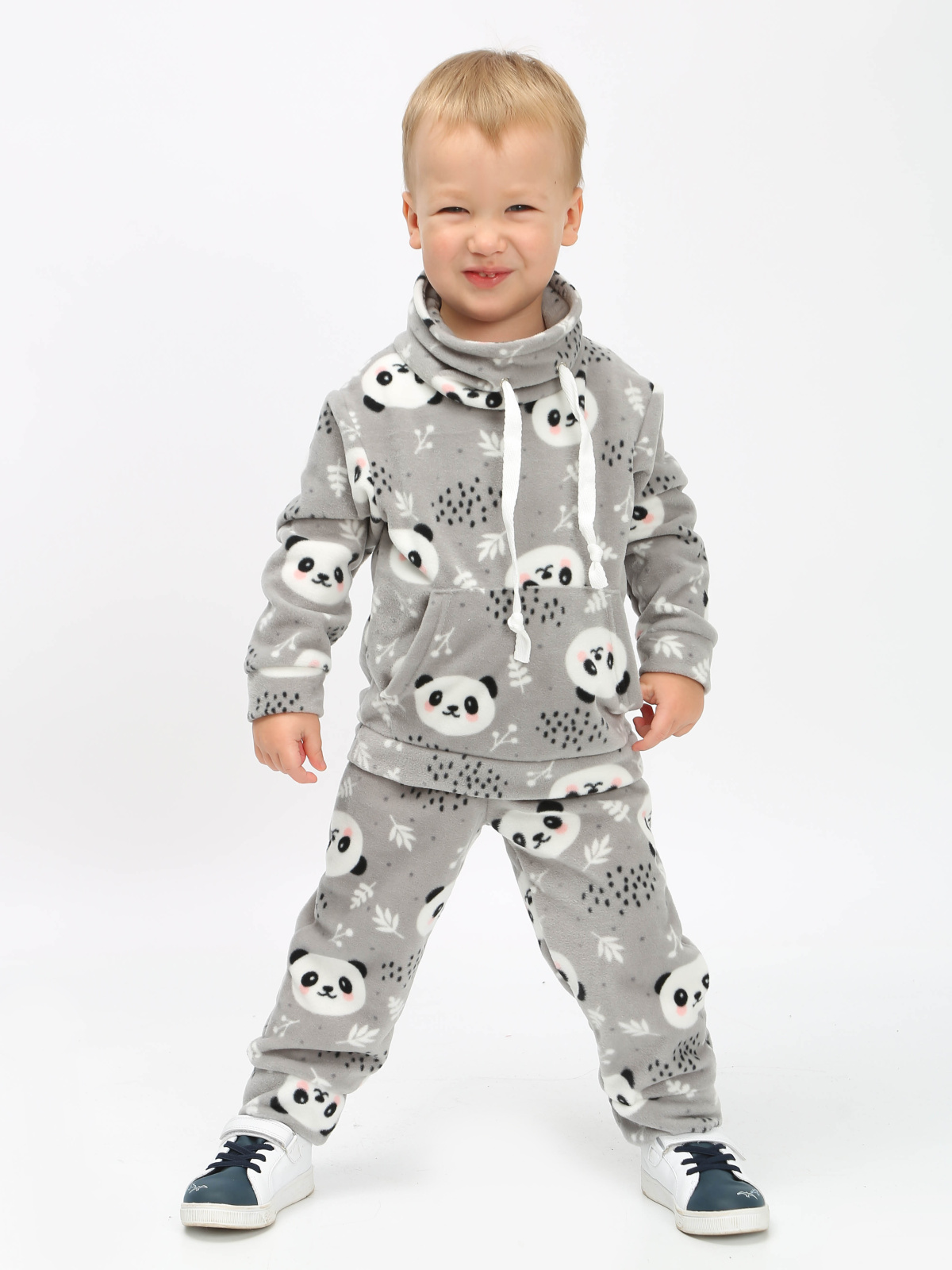 картинка Костюм флисовый с хомутом КС-ФПС/панда серая от магазина Одежда+