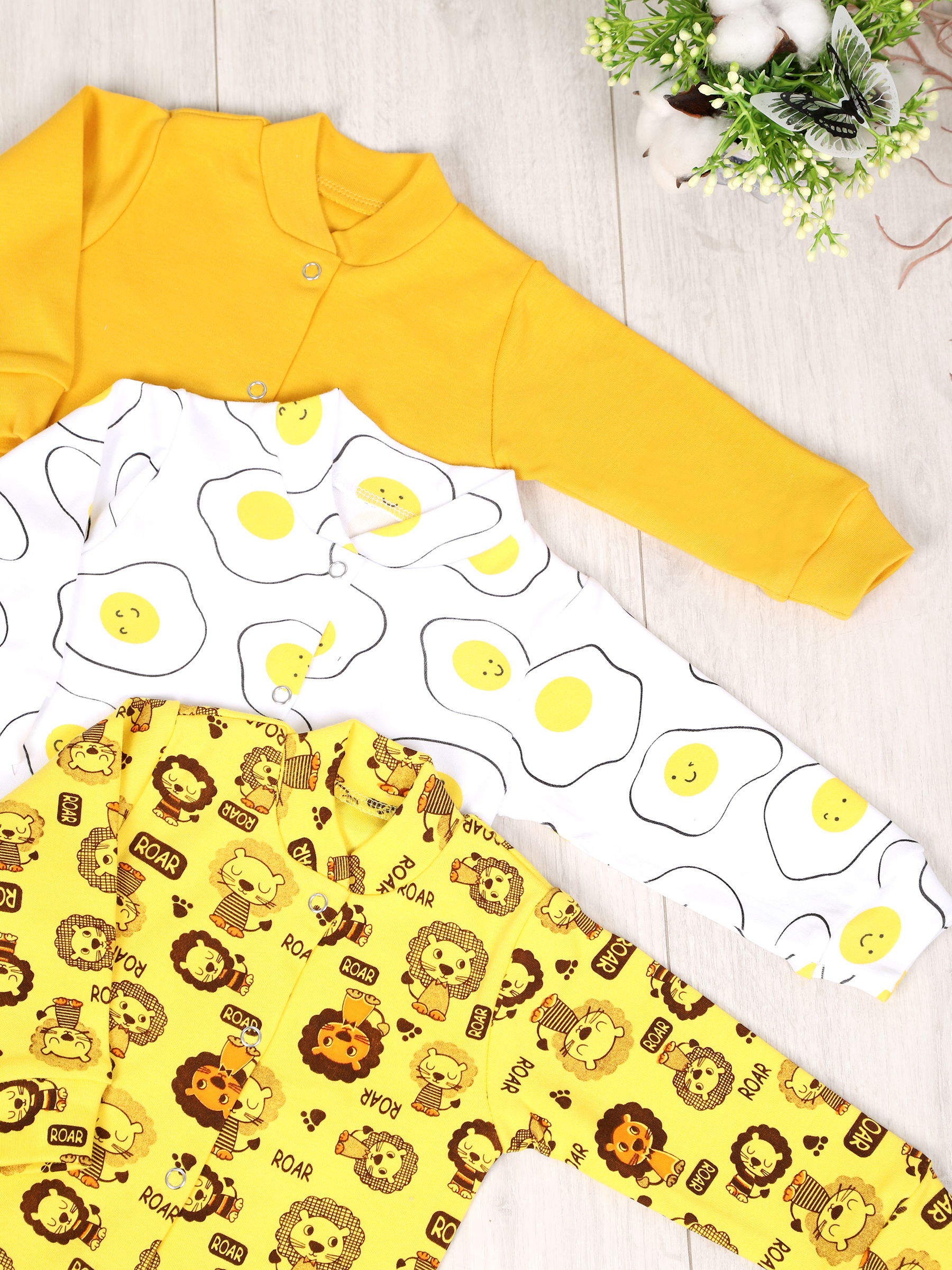 картинка Набор ясельных кофточек 3 шт (интерлок) НБ-КФЗ/левушка от магазина Одежда+