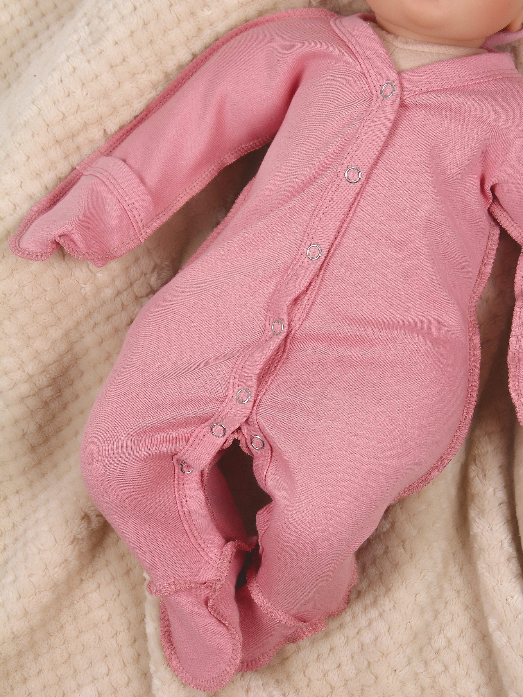 картинка Комбинезон "МАЛЮТКА" швы наружу КМБ-МЛ/розовый-зефир  от магазина Одежда+