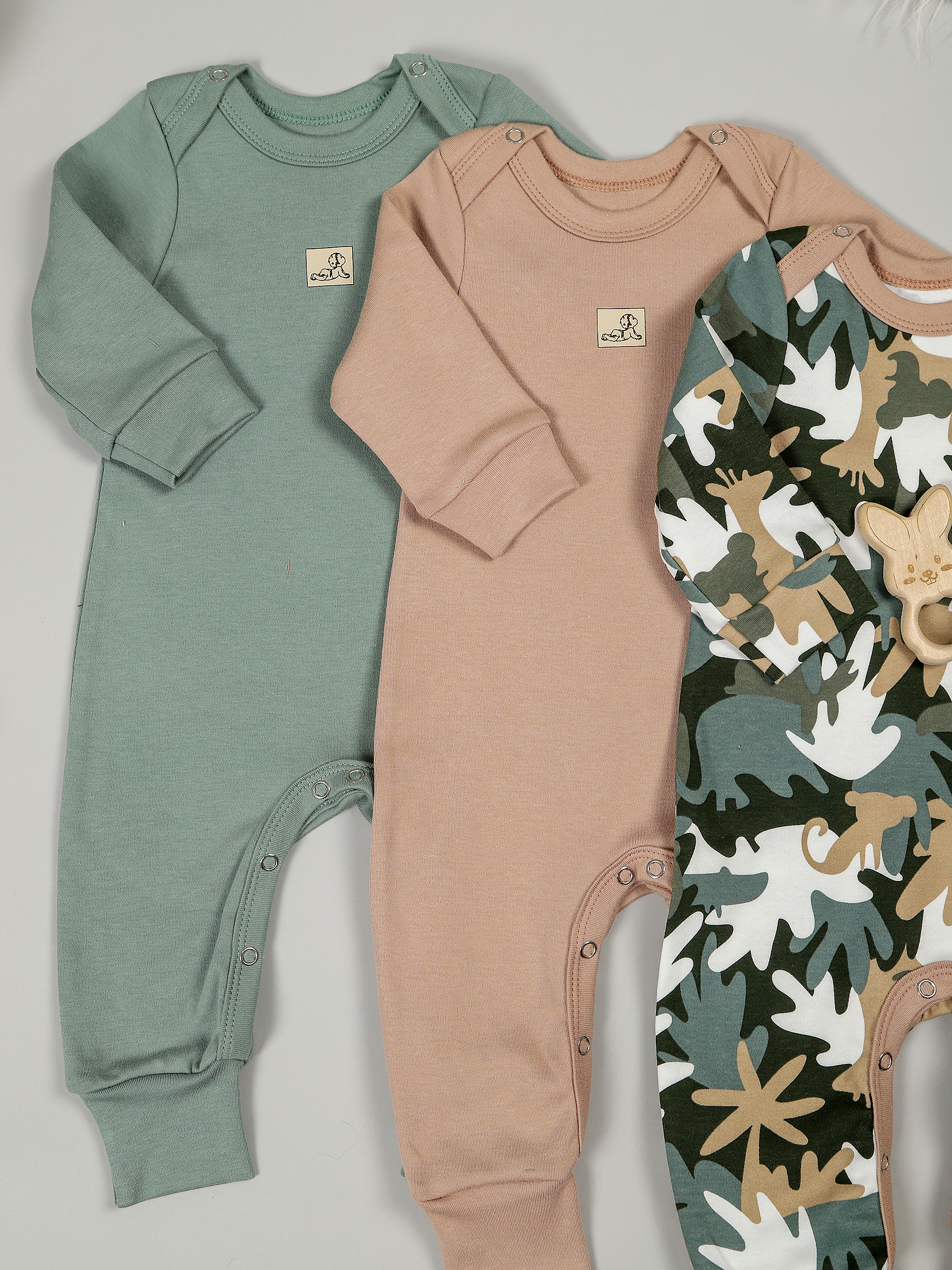 картинка Набор полукомбинезонов лодочка 3 шт. НБПК-ЛД/камуфляж от магазина Одежда+