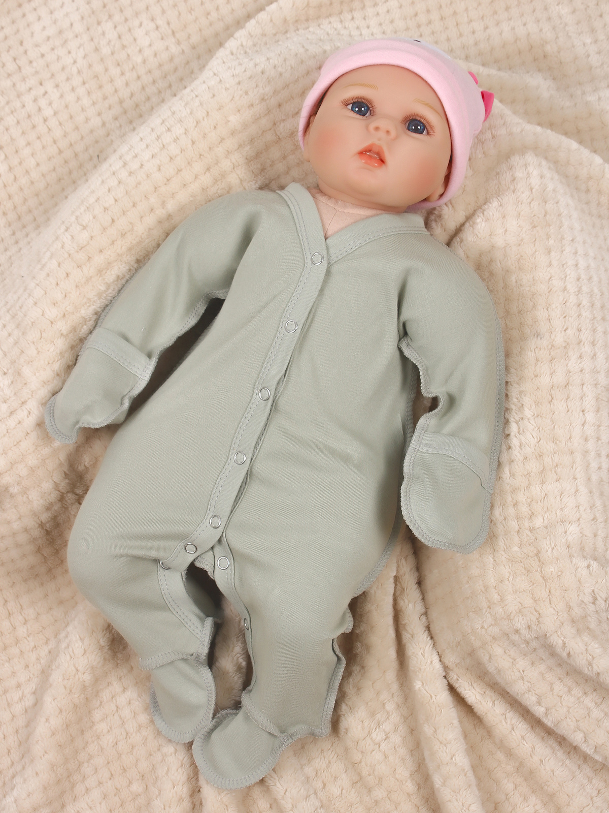 картинка Комбинезон "МАЛЮТКА" швы наружу КМБ-МЛ/шалфей от магазина Одежда+