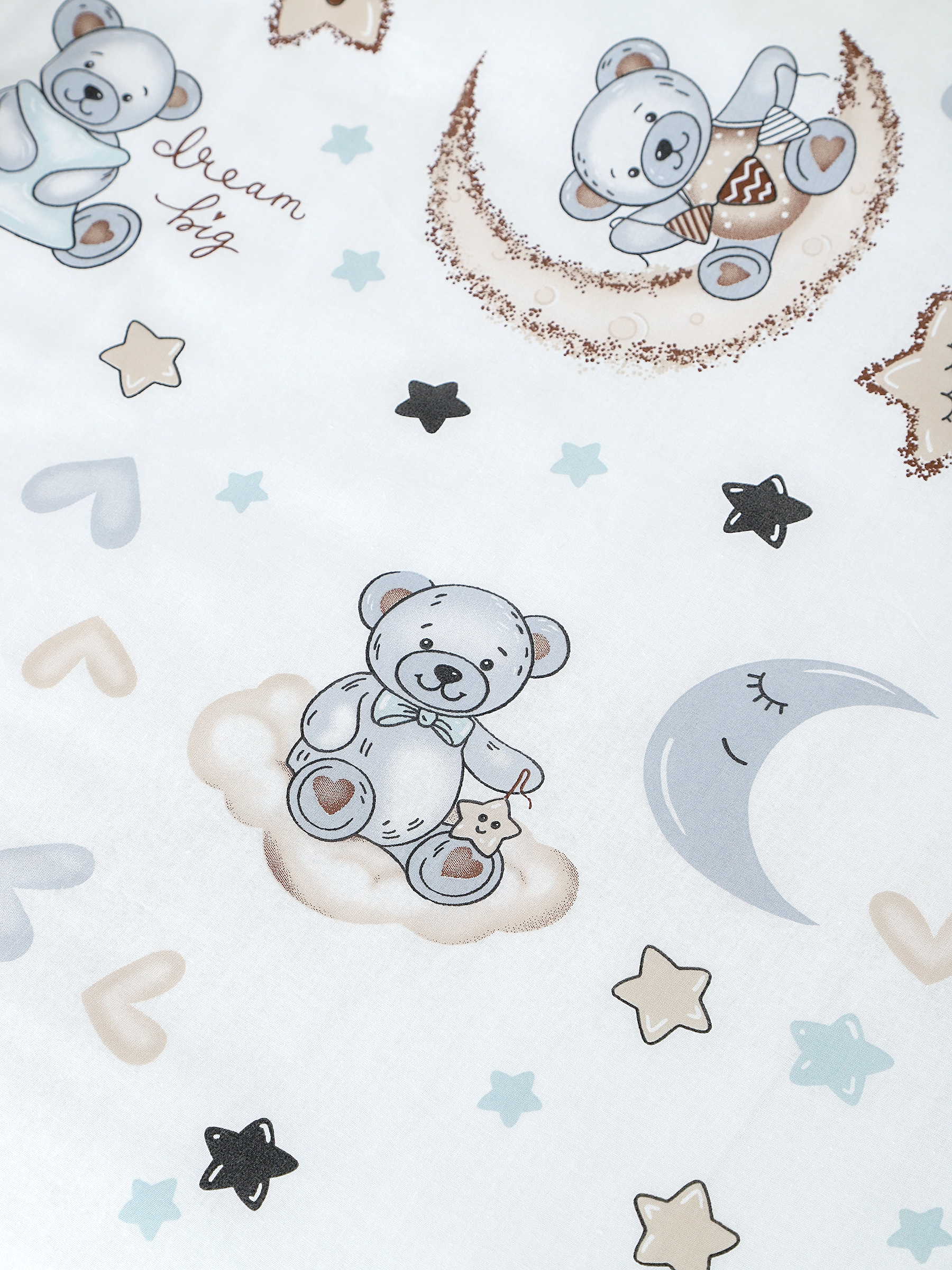 картинка Пододеяльник детский из поплина 110x140 Под/мишка на луне от магазина Одежда+