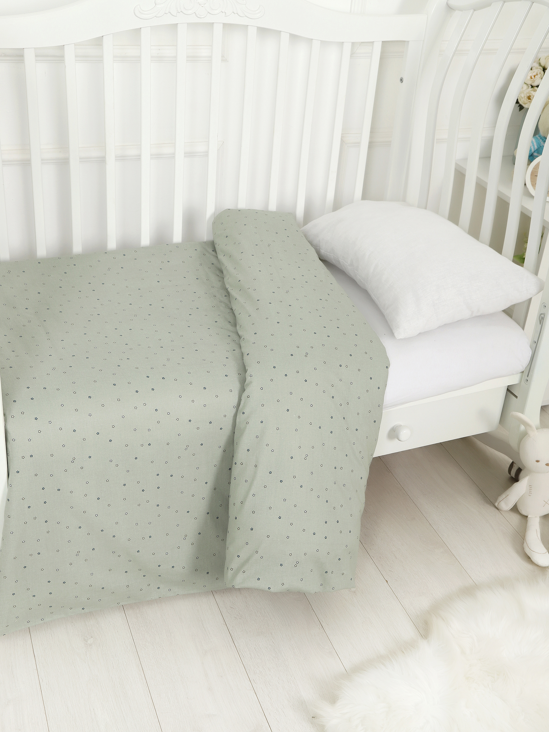 картинка Пододеяльник детский из поплина 110x140 Под/звездочки-конфети от магазина Одежда+