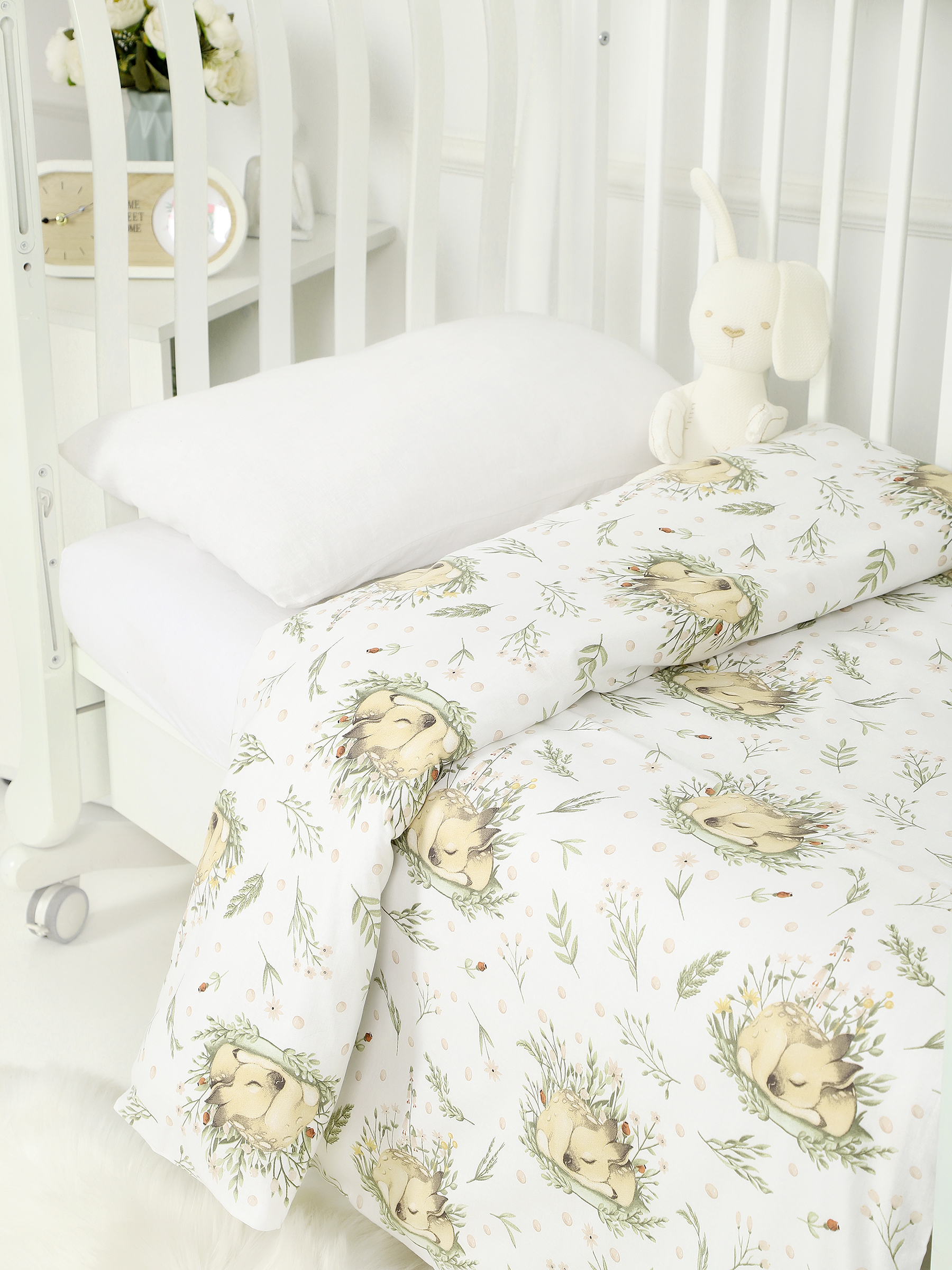 картинка Пододеяльник детский из поплина 110x140 Под/оленята от магазина Одежда+