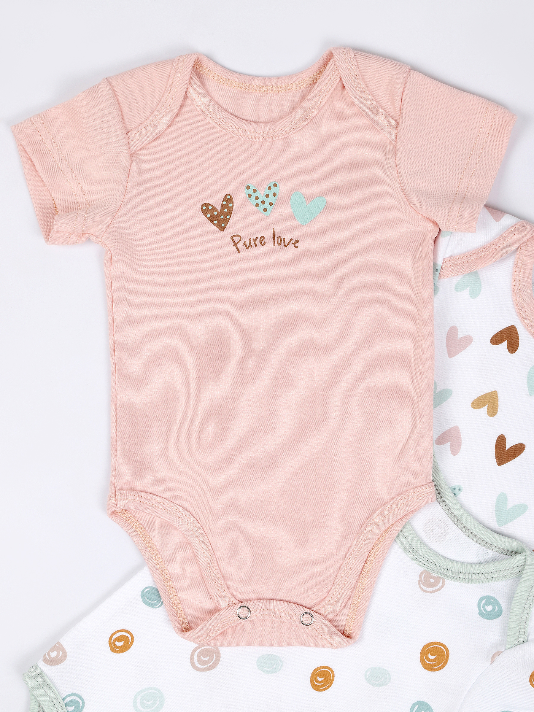 картинка Комплект боди 3шт КПЛ-БД3/сердечки от магазина Одежда+