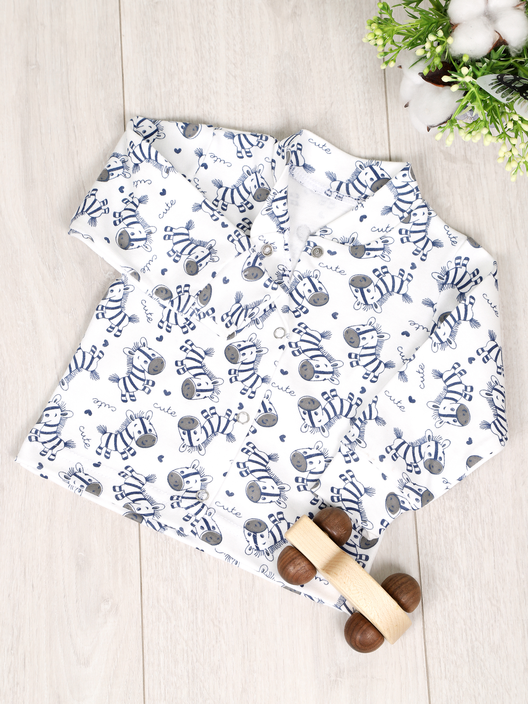 картинка Набор ясельных кофточек 3 шт (интерлок) НБ-КФЗ/зебрята от магазина Одежда+