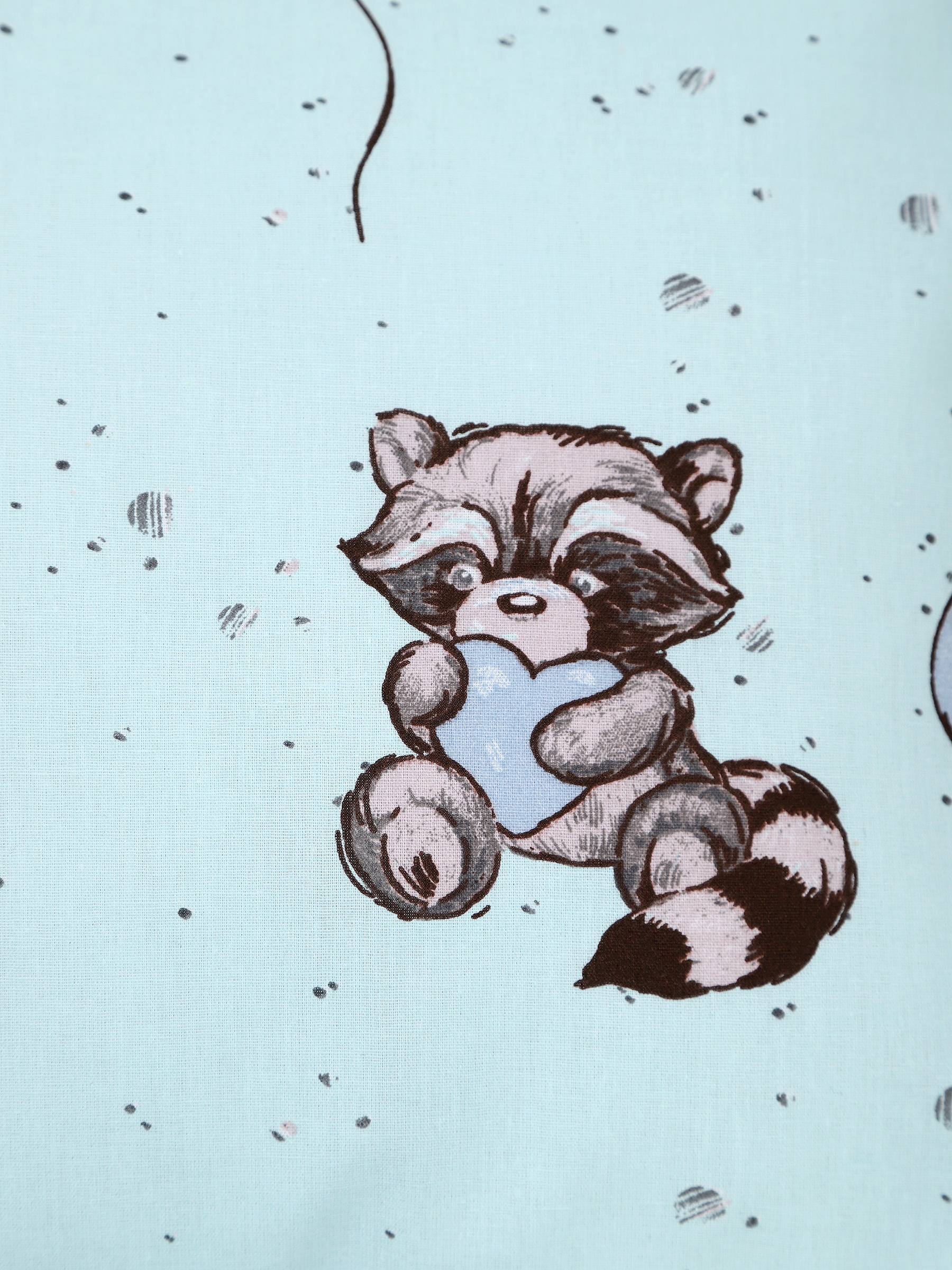 картинка Наволочки для малышей из поплина 40x60 НВП-2/енот-мята от магазина Одежда+