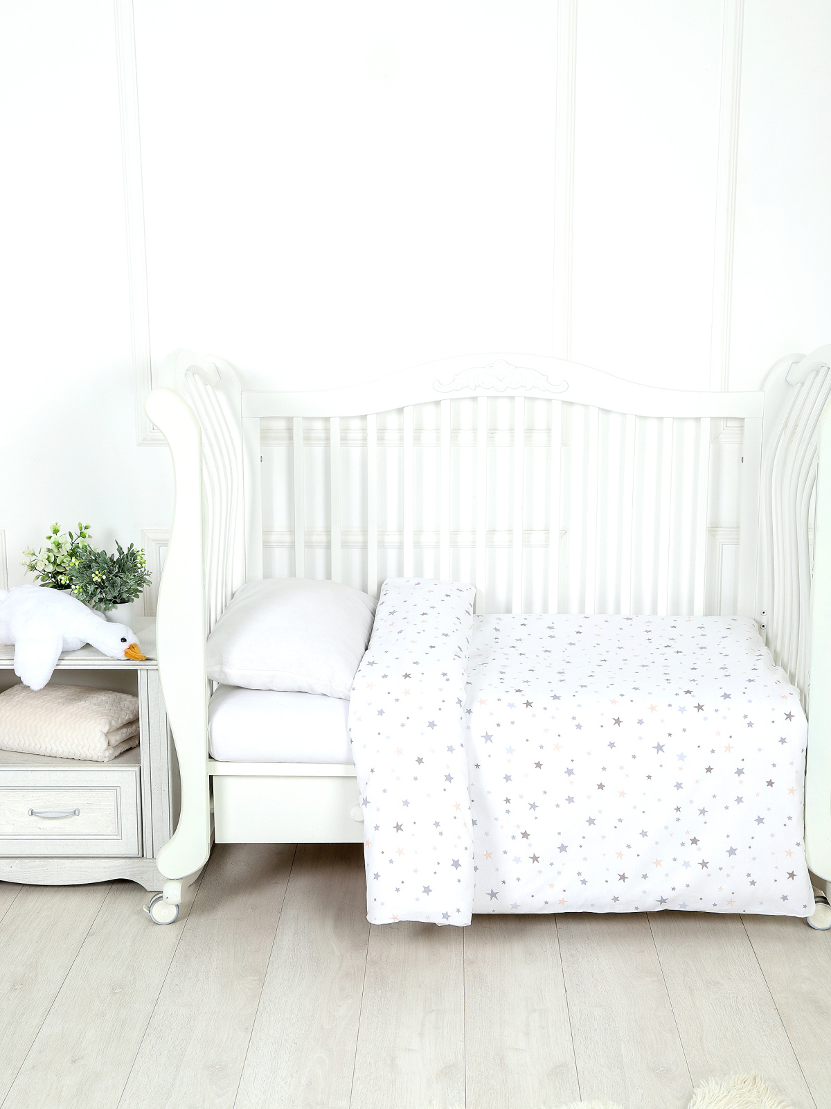 картинка Пододеяльник детский из поплина 110x140 Под/звездный путь от магазина Одежда+