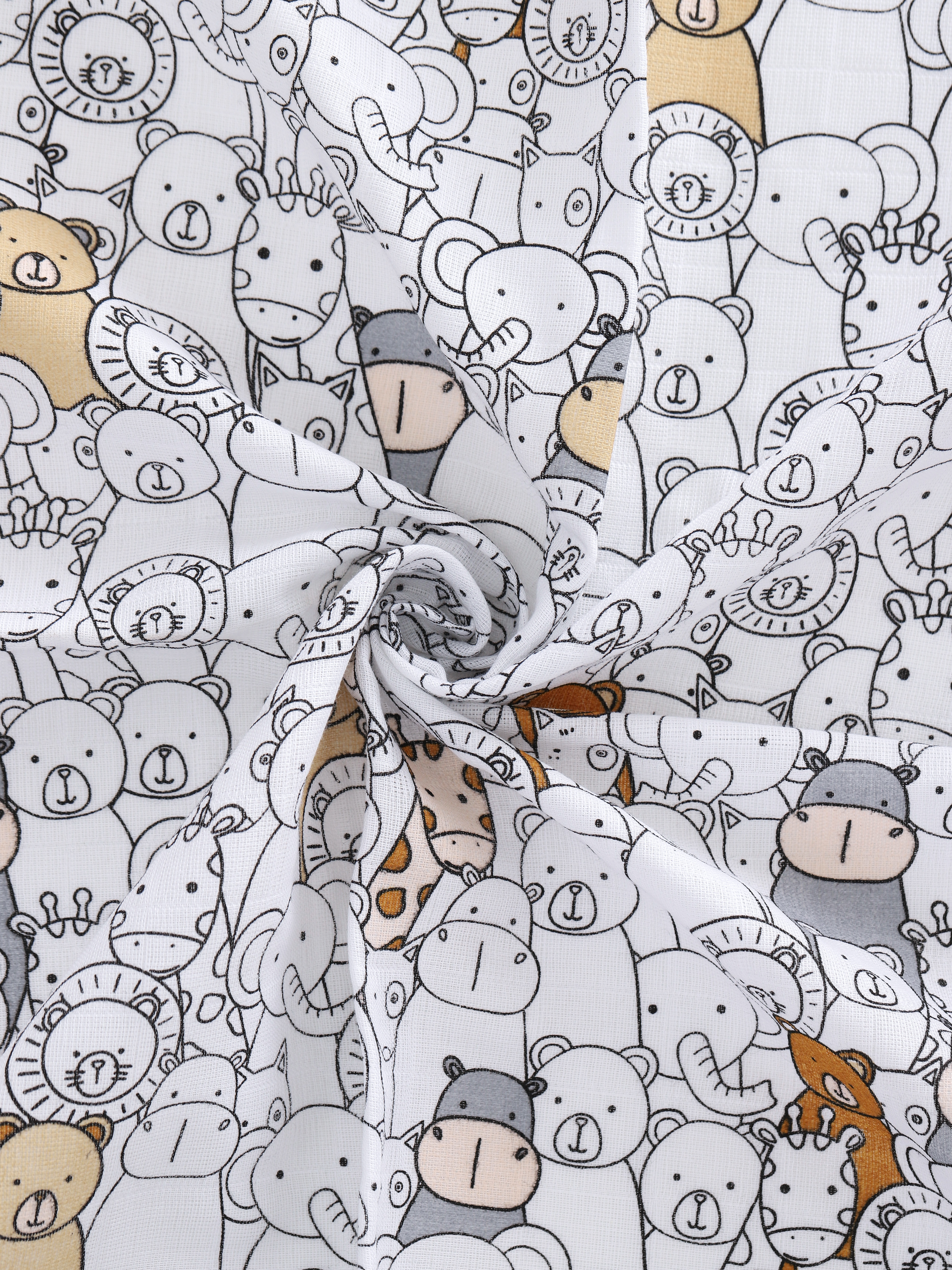 картинка Пеленка из муслина 90х130 арт. ПЛ-М/зверята от магазина Одежда+