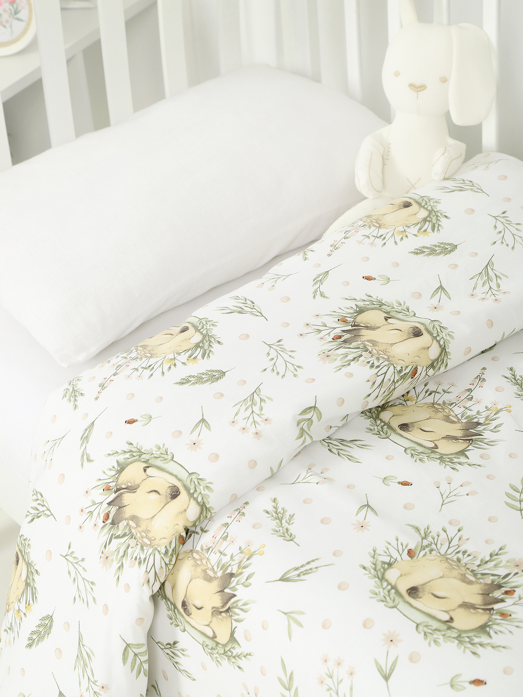 картинка Пододеяльник детский из поплина 110x140 Под/оленята от магазина Одежда+