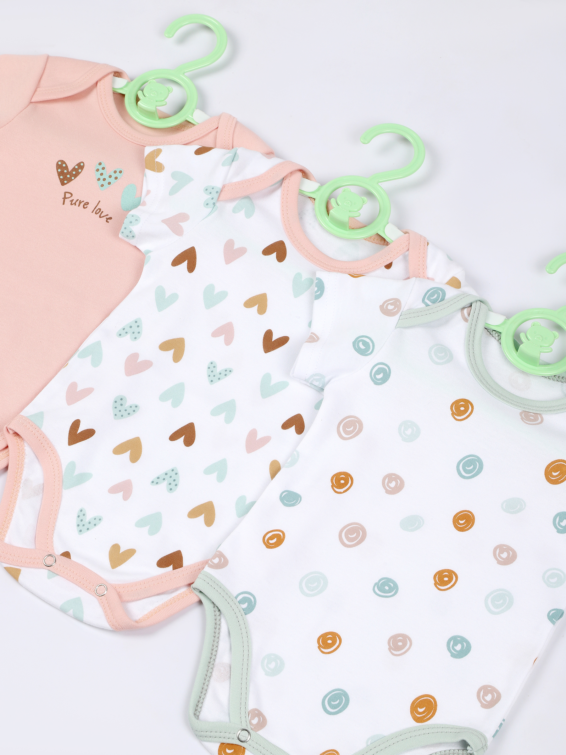 картинка Комплект боди 3шт КПЛ-БД3/сердечки от магазина Одежда+