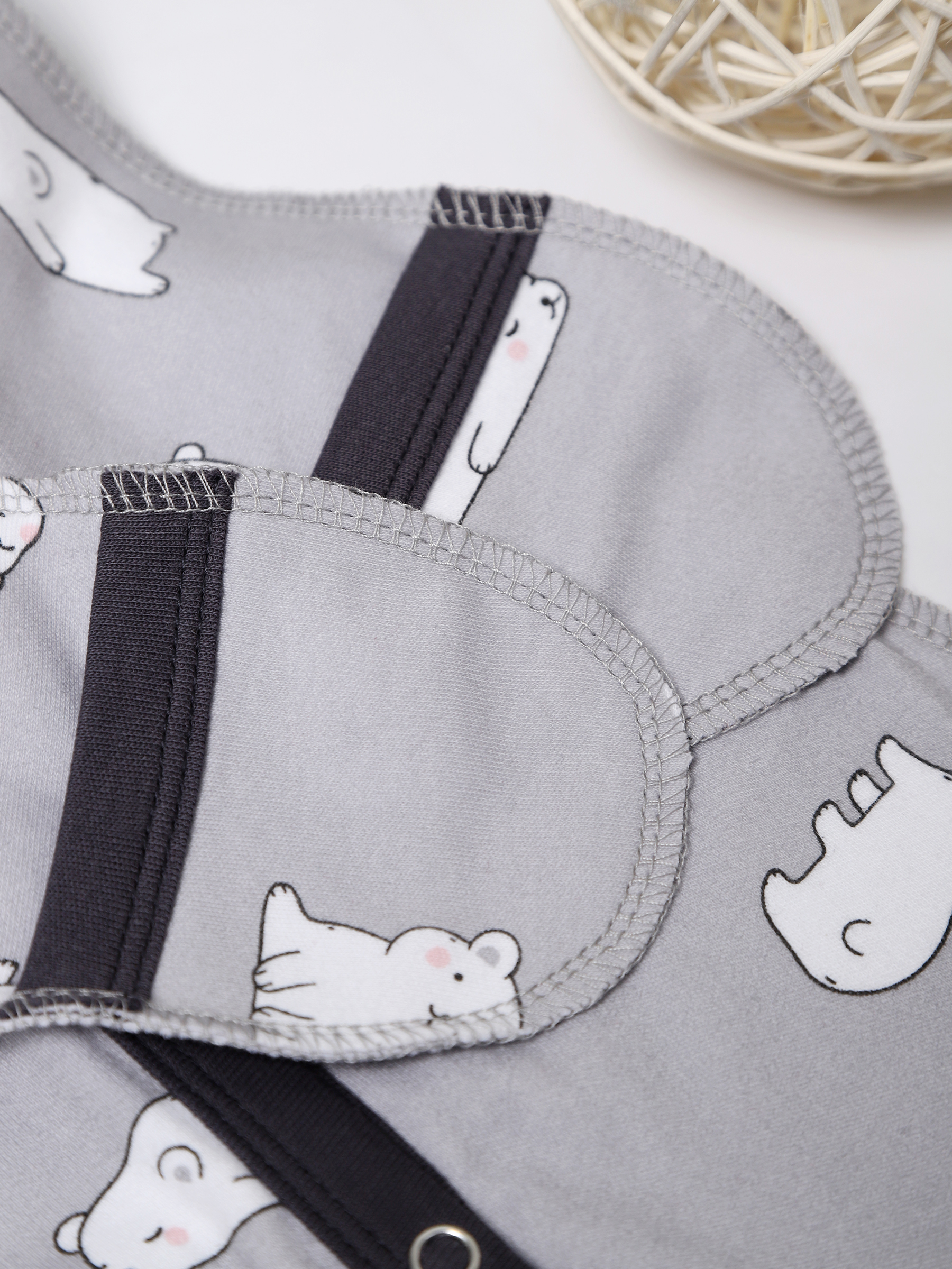 картинка Набор комбинезонов "МАЛЮТКА" 3 шт. КМБ-МЛ/медвежата серые от магазина Одежда+