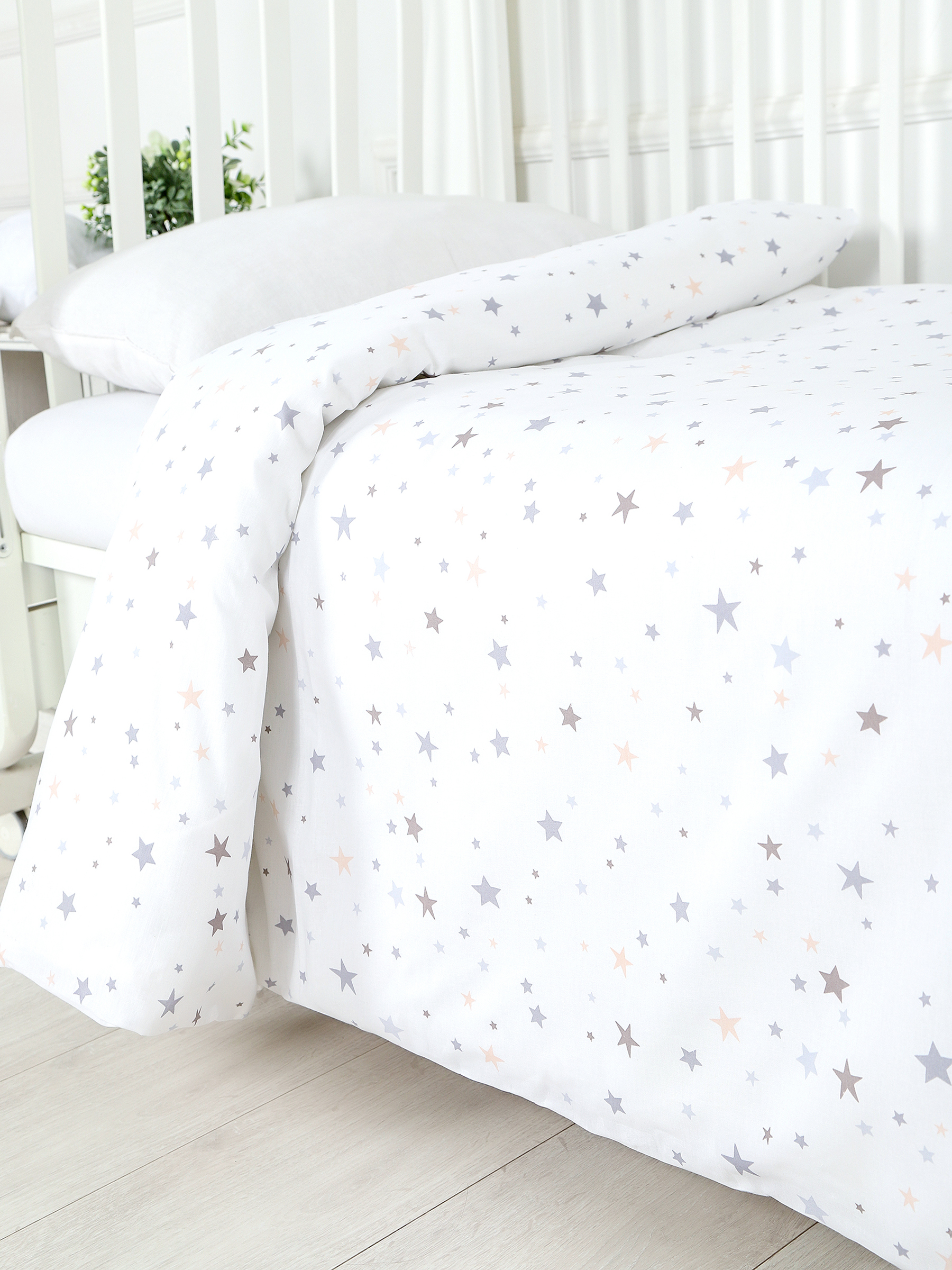 картинка Пододеяльник детский из поплина 110x140 Под/звездный путь от магазина Одежда+