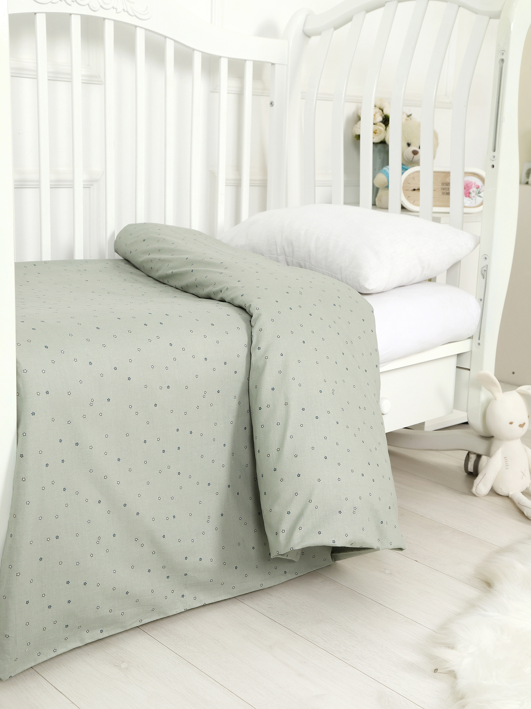 картинка Пододеяльник детский из поплина 110x140 Под/звездочки-конфети от магазина Одежда+