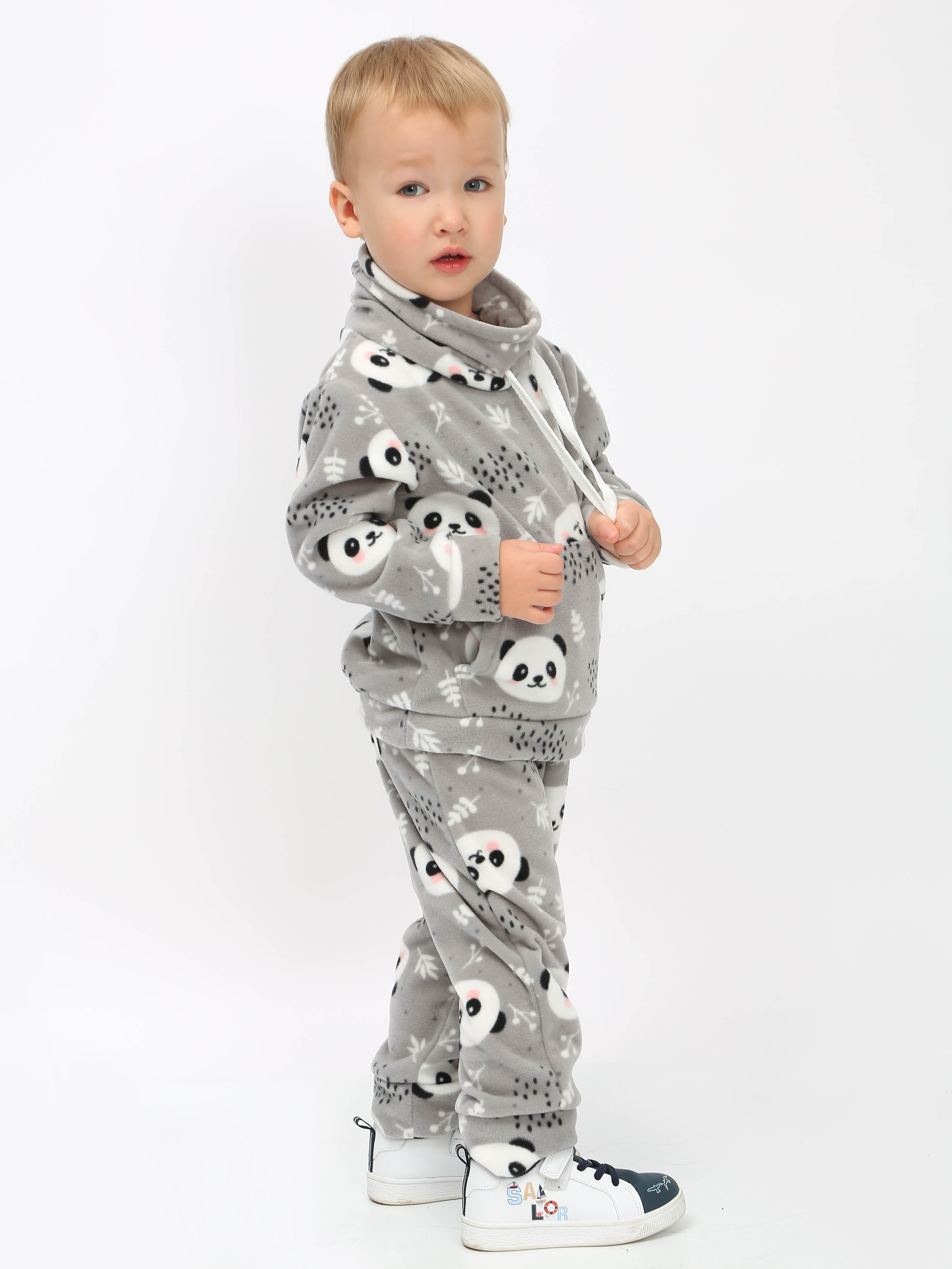 картинка Костюм флисовый с хомутом КС-ФПС/панда серая от магазина Одежда+